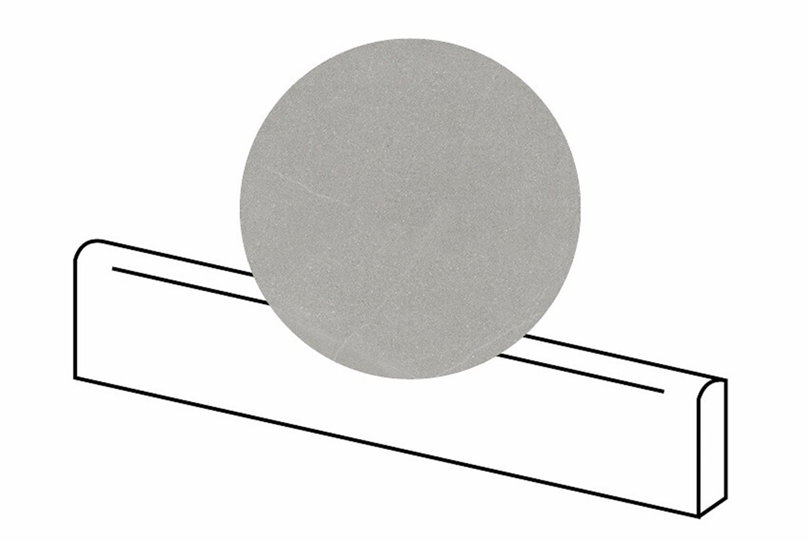 LPC Alvaro lasitettu jalkalista 7,5X60 03 tuhka tasapintainen matta harmaa kivi