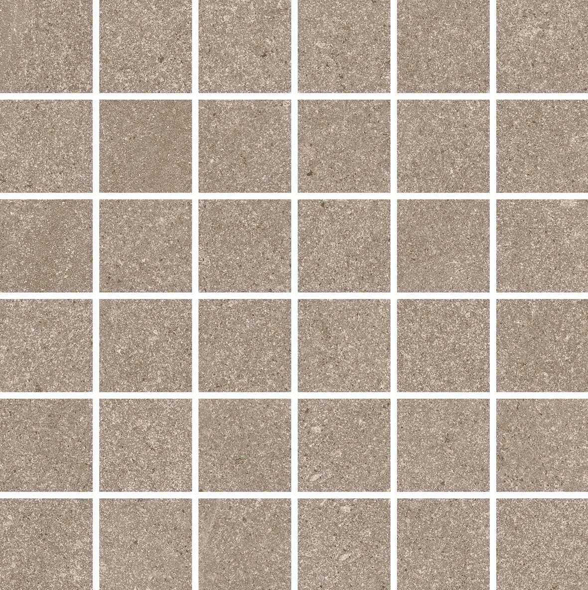 LPC Alvaro lasitettu porcelanato mosaiikki seinälaatta lattialaatta 4,8X4,8 06 taupe tasapintainen matta ruskea kivi