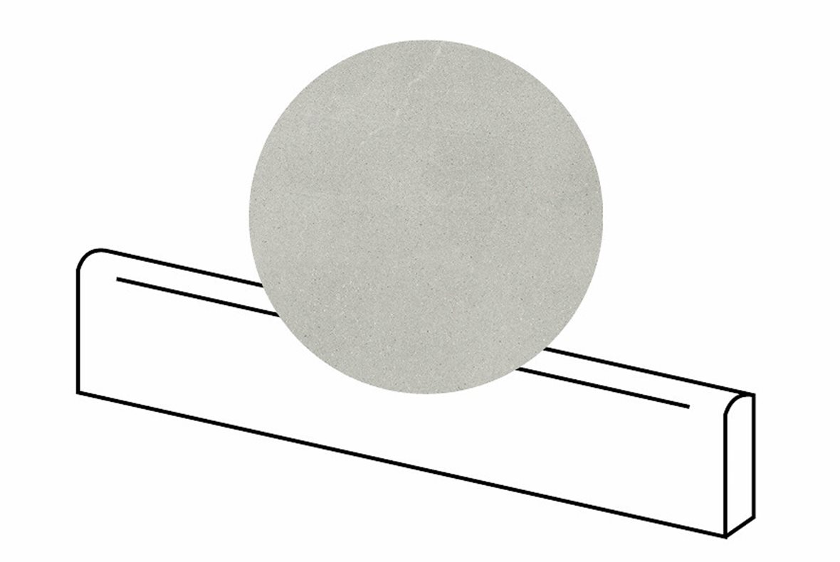 LPC Alvaro lasitettu jalkalista 7,5X60 02 kalkki tasapintainen matta harmaa kivi