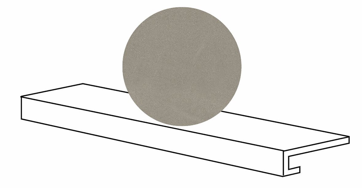 LPC Alvaro lasitettu porraslaatta reunalla GR 33X120 06 taupe tasapintainen matta ruskea kivi