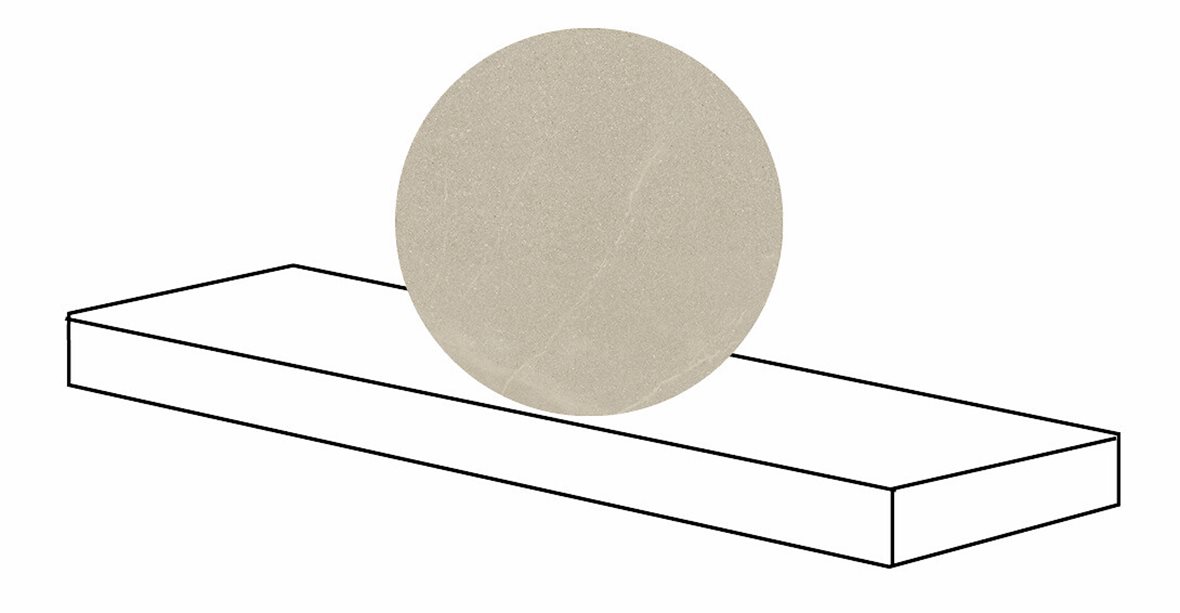 LPC Alvaro lasitettu porraslaatta reunalla kulmapala DX 33X120 05 hiekka tasapintainen matta oikea beige kivi