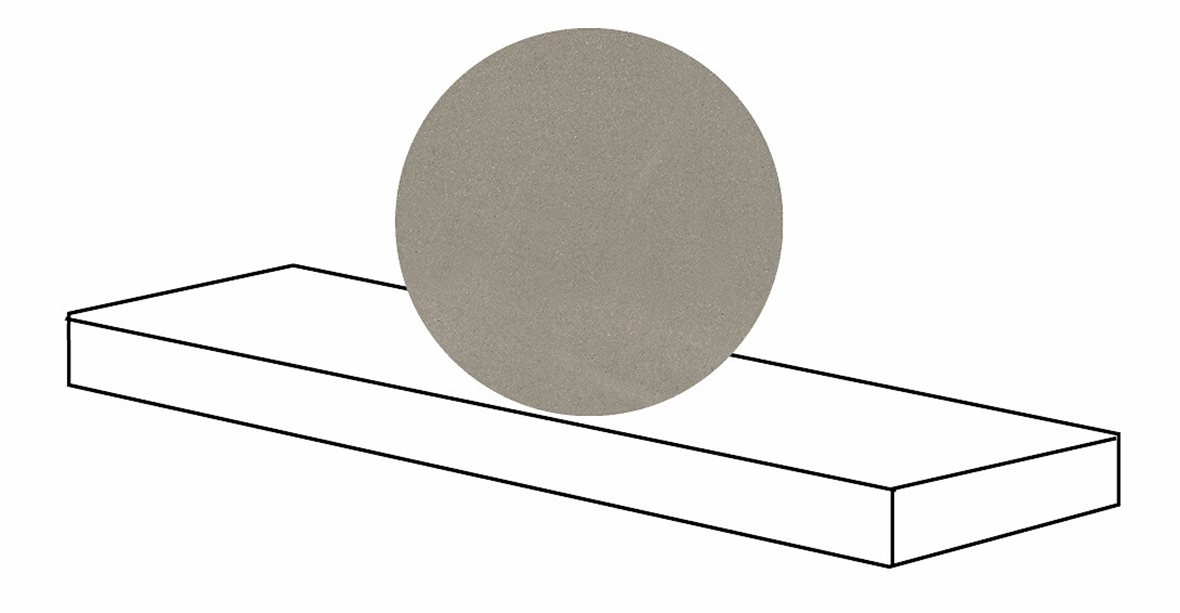 LPC Alvaro lasitettu porraslaatta reunalla kulmapala DX 33X120 06 taupe tasapintainen matta oikea ruskea kivi