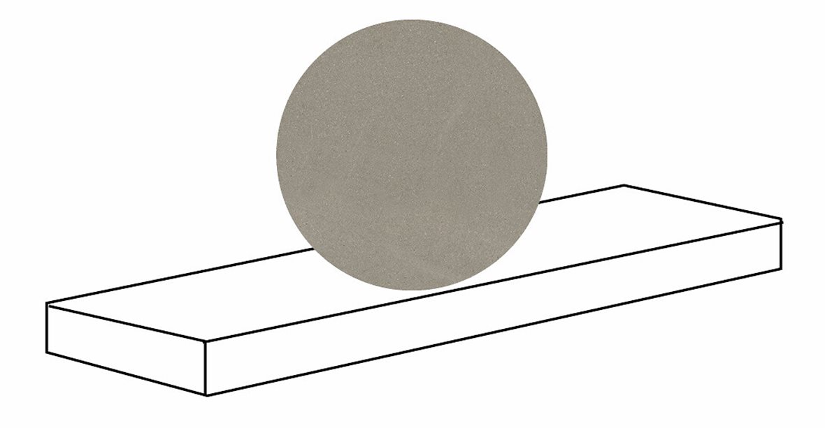 LPC Alvaro lasitettu porraslaatta reunalla kulmapala SX 33X120 06 taupe tasapintainen matta vasen ruskea kivi