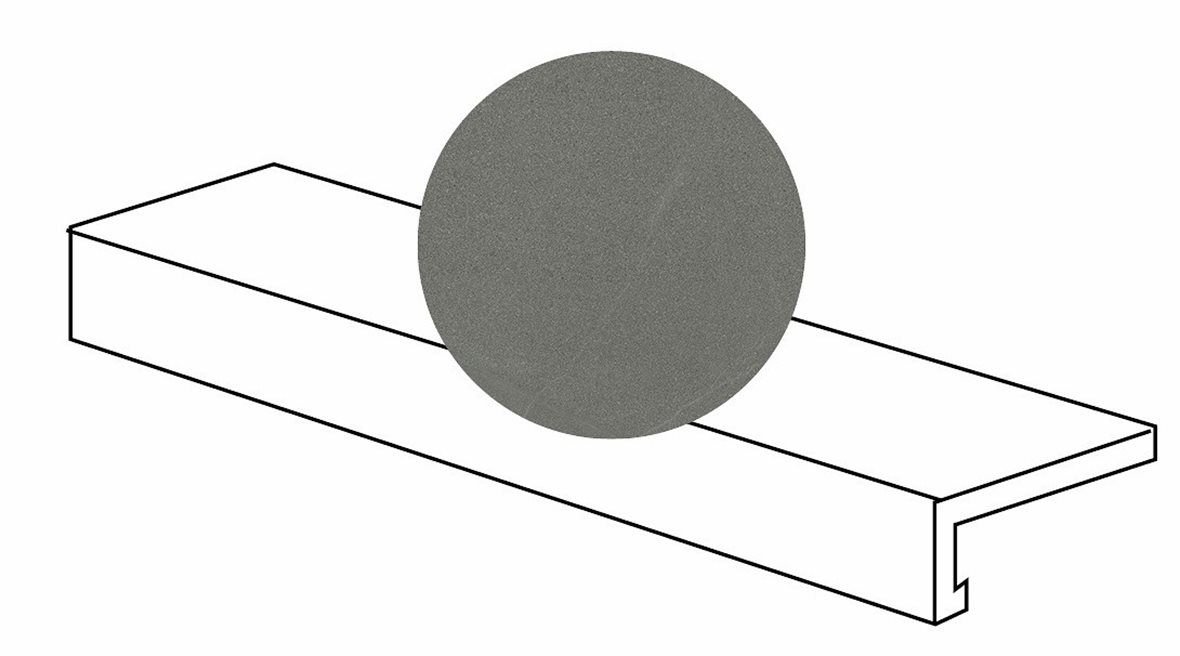 LPC Alvaro lasitettu porraslaatta L 30X120 04 grafiitti strukturoitu matta strong harmaa kivi