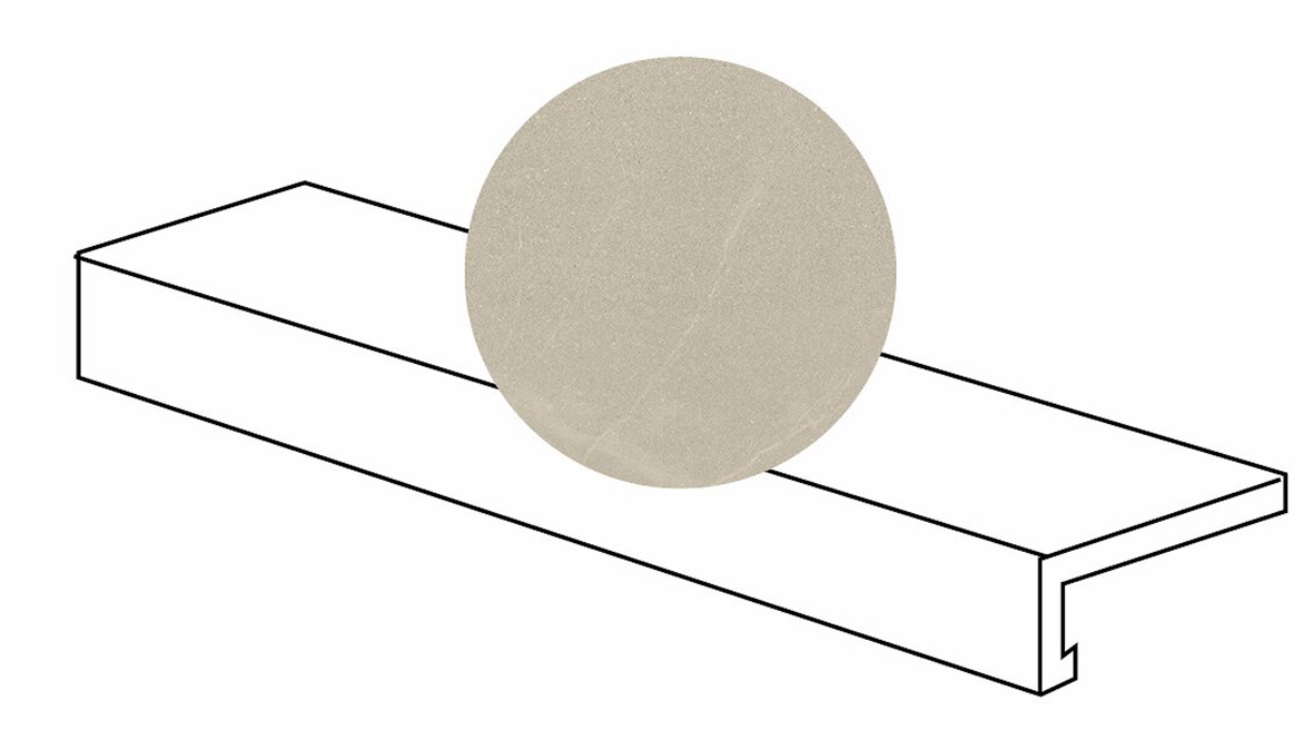 LPC Alvaro lasitettu porraslaatta L 30X120 05 hiekka strukturoitu matta grip beige kivi