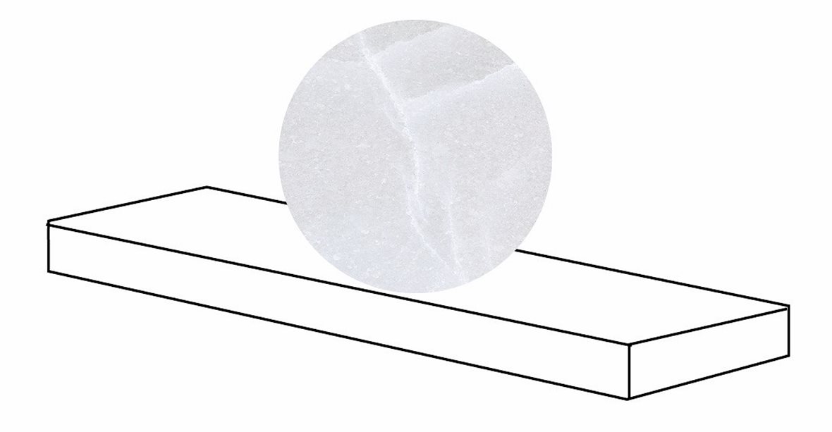 LPC Sky lasitettu porraslaatta DX 33X120 01 valkoinen tasapintainen matta oikea vaalea valkoinen marmori