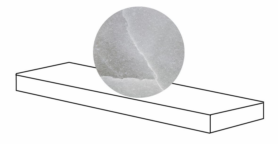 LPC Sky lasitettu porraslaatta DX 33X120 03 harmaa tasapintainen matta oikea vaalea harmaa marmori