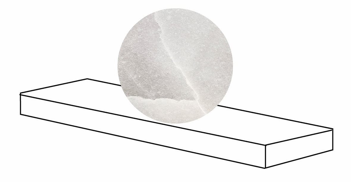 LPC Sky lasitettu porraslaatta DX 33X120 06 tuhka tasapintainen matta oikea vaalea harmaa marmori