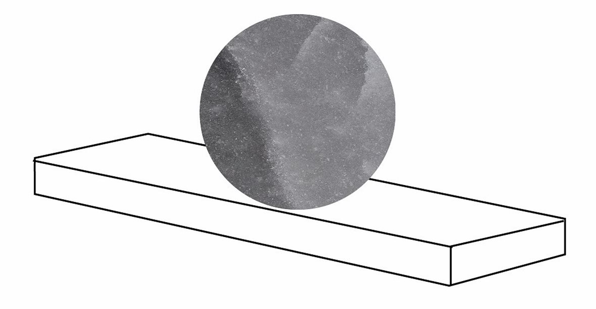 LPC Sky lasitettu porraslaatta DX 33X120 02 musta tasapintainen matta oikea keskitumma harmaa marmori