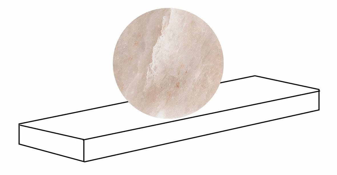 LPC Sky lasitettu porraslaatta SX 33X120 04 koralli tasapintainen matta vasen keskitumma oranssi marmori