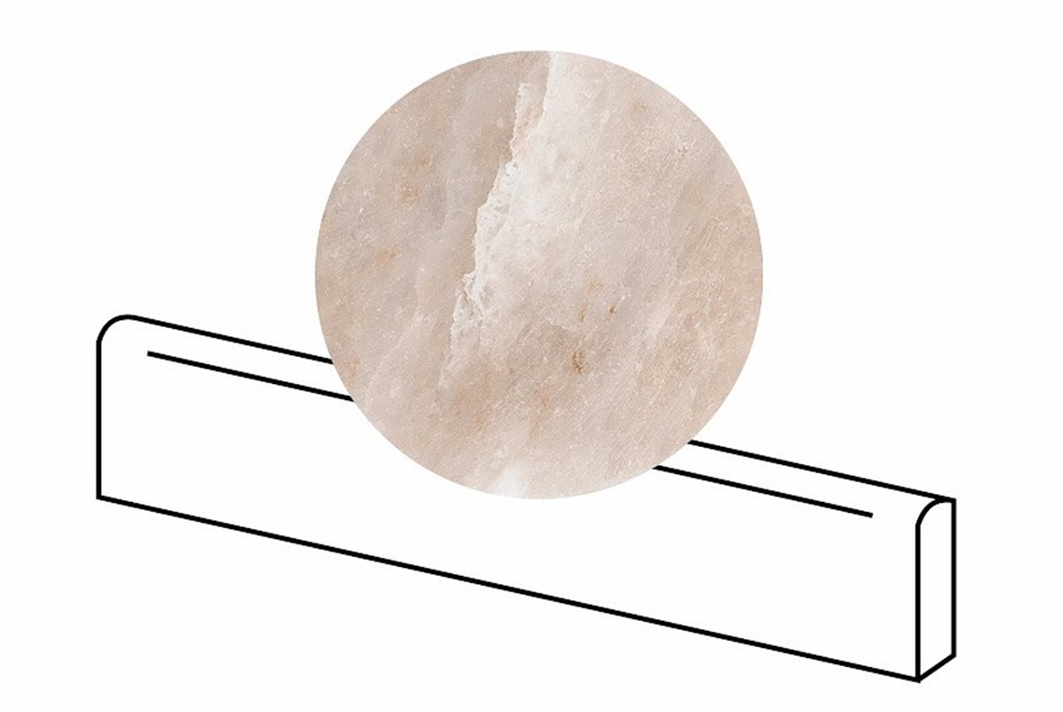 LPC Sky lasitettu jalkalista 7,5X60 04L koralli tasapintainen kiillotettu keskitumma oranssi marmori