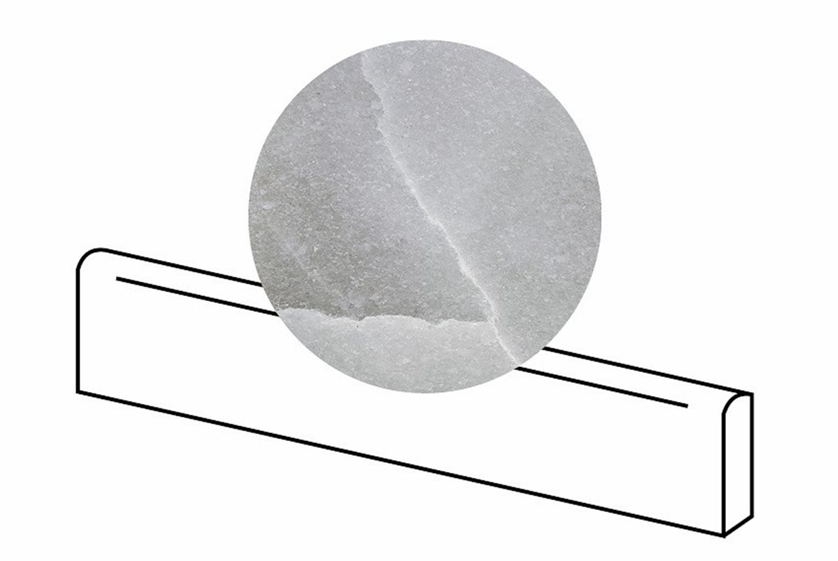 LPC Sky lasitettu jalkalista 7,5X60 03L harmaa tasapintainen kiillotettu vaalea harmaa marmori