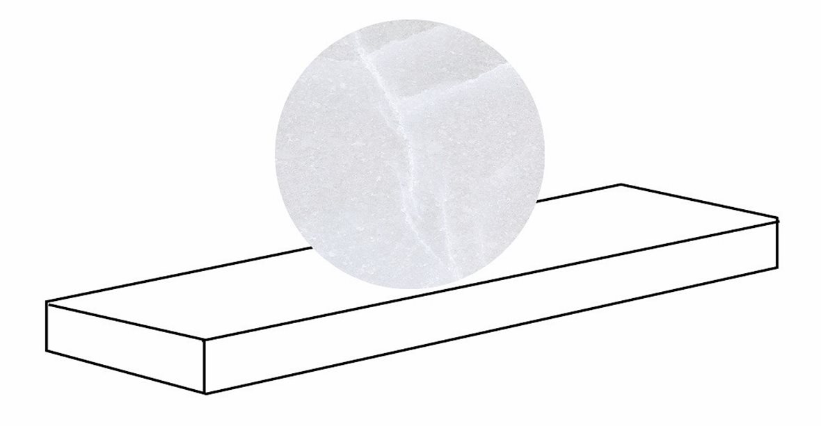 LPC Sky lasitettu porraslaatta 33X120 01 valkoinen tasapintainen matta vasen vaalea valkoinen marmori