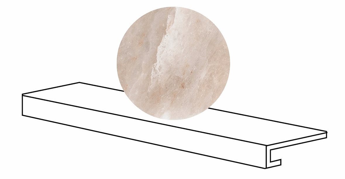 LPC Sky lasitettu porraslaatta GR 33X120 04L koralli tasapintainen kiillotettu keskitumma oranssi marmori