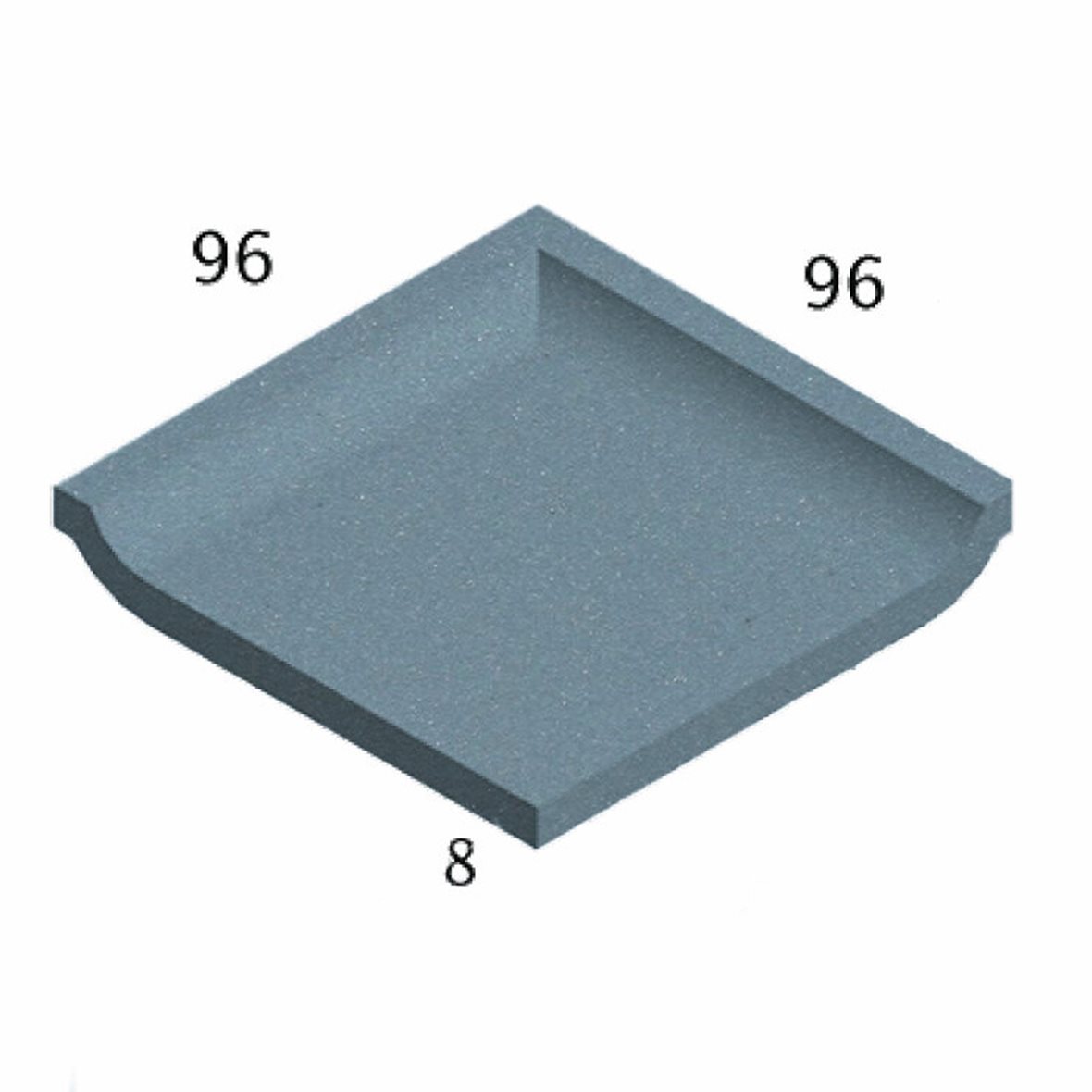 Pukkila Natura lasittamaton porcelanato seinälaatta lattialaatta ulkolaatta 9,6X9,6 sininen 4411SBC/1C tasapintainen matta sininen yksivärinen