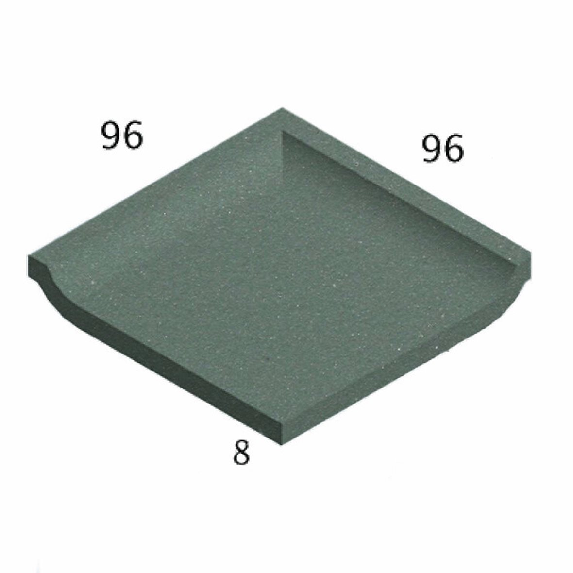 Pukkila Natura lasittamaton porcelanato seinälaatta lattialaatta ulkolaatta 9,6X9,6 tummanvihreä 4418SBC/1C tasapintainen matta vihreä yksivärinen