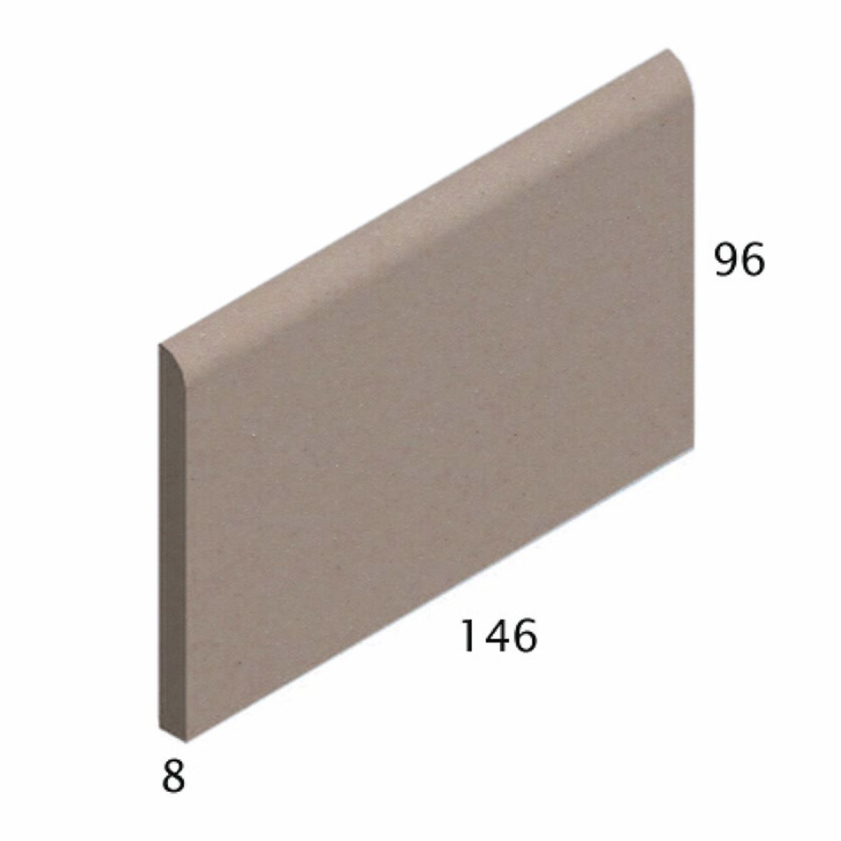 Pukkila Natura lasittamaton jalkalista 9,6X14,6 Vanha roosa 4605BN/1C tasapintainen matta punainen yksivärinen