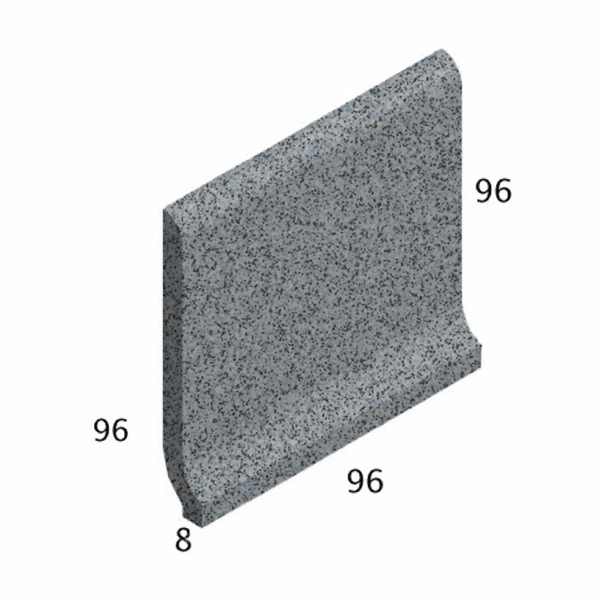 Pukkila Natura lasittamaton holkkalista 9,6x9,6 Granite Blue 4412CB/1C tasapintainen matta sininen yksivärinen