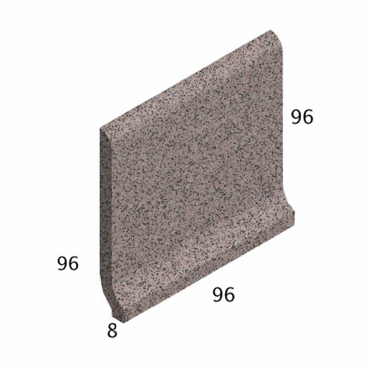 Pukkila Natura lasittamaton holkkalista 9,6x9,6 Granite Rose 4408CB/1C tasapintainen matta punainen yksivärinen