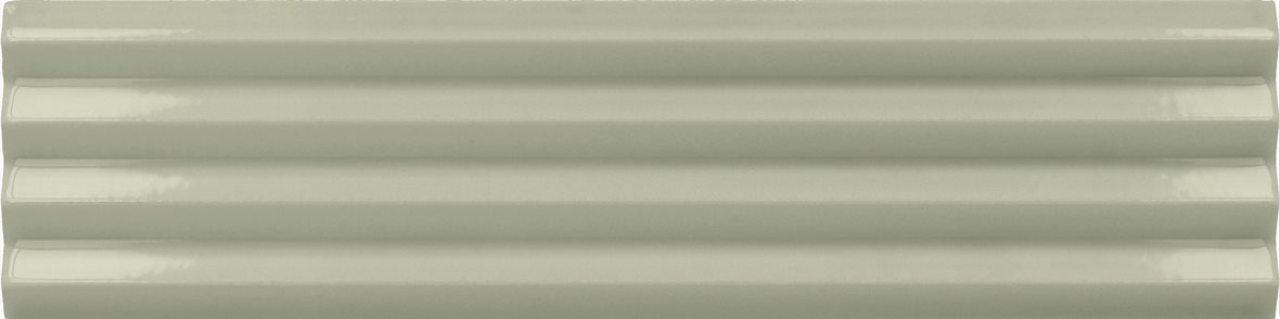 LPC Cuba Relief lasitettu kaakeli seinälaatta 5X20 05 salvia kohokuvioinen kiiltävä keskitumma vihreä yksivärinen