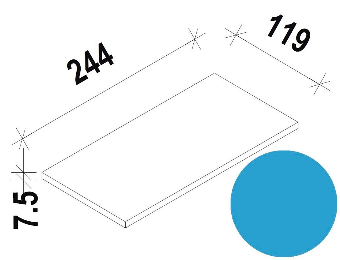 LPC Combi Color II märkäpuriste lasitettu klinkkeri seinälaatta ulkolaatta 11,9X24,4 Azure Light Blue 110044 / 30505 tasapintainen matta vaalea sinine