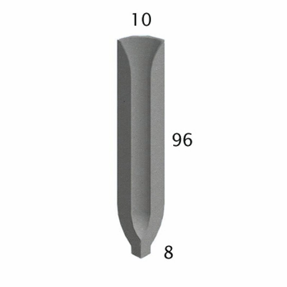 Pukkila Natura lasittamaton sisäkulmapala 1X9,6 siniharmaa 4407CBI/1C tasapintainen matta harmaa yksivärinen