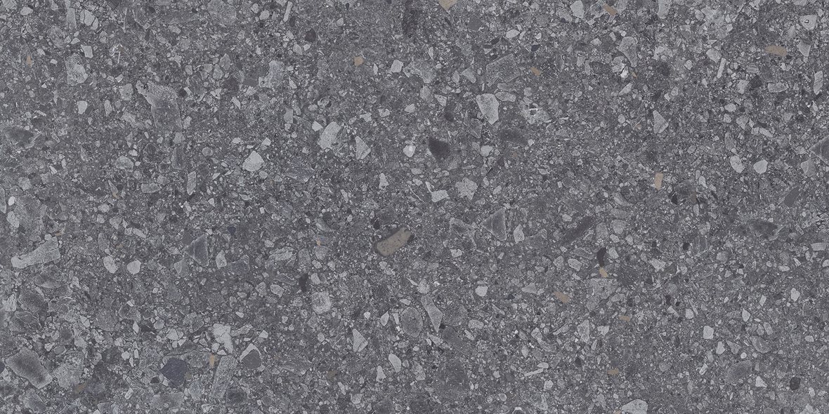 LPC Veneto lasitettu porcelanato seinälaatta lattialaatta ulkolaatta 30,5X60,5 R05 Grafite karhennettu matta tumma harmaa terrazzo
