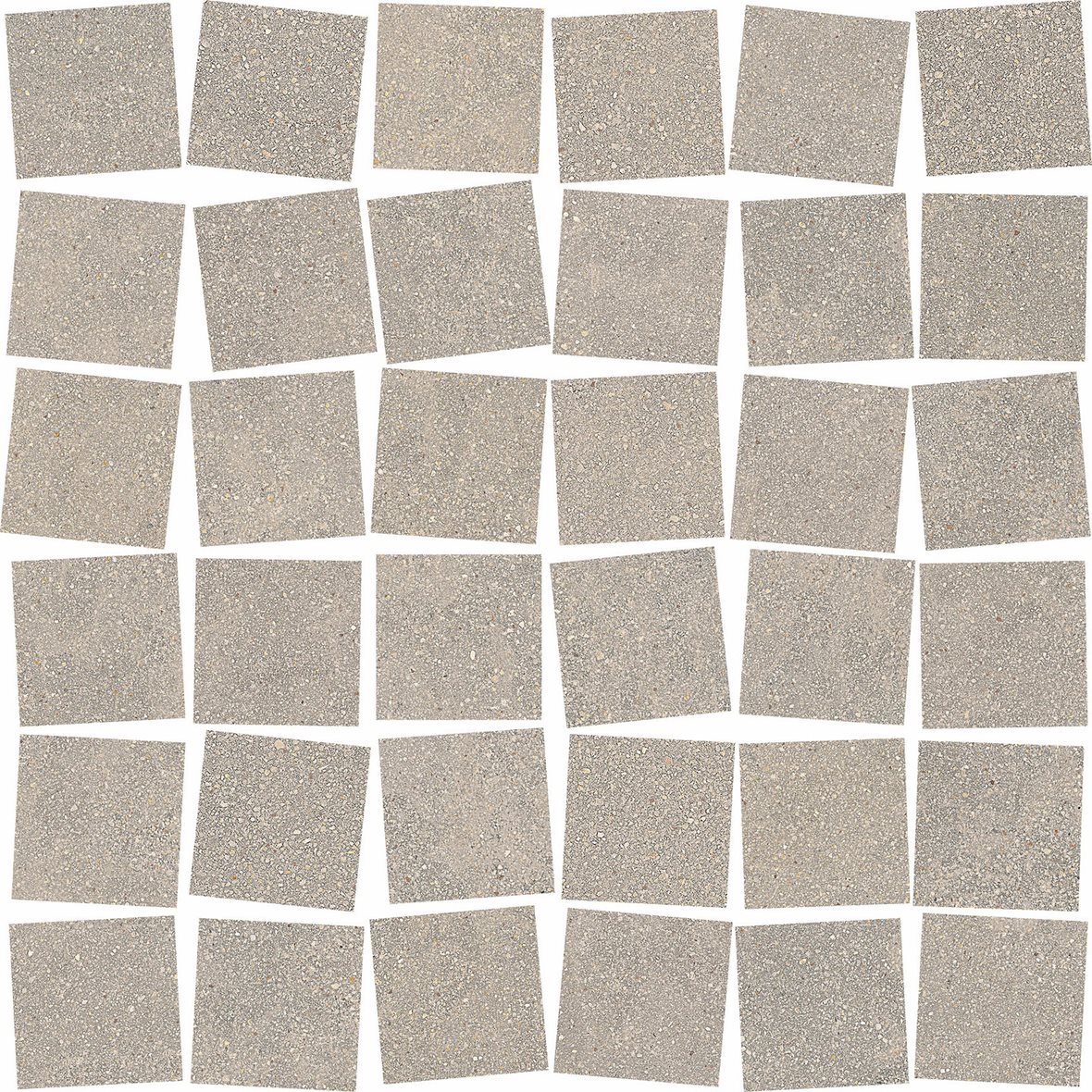 LPC Cemento Re60 Cobble lasittamaton porcelanato mosaiikki seinälaatta lattialaatta 4,8X4,8 03 Greige tasapintainen silotettu matta beige betoni