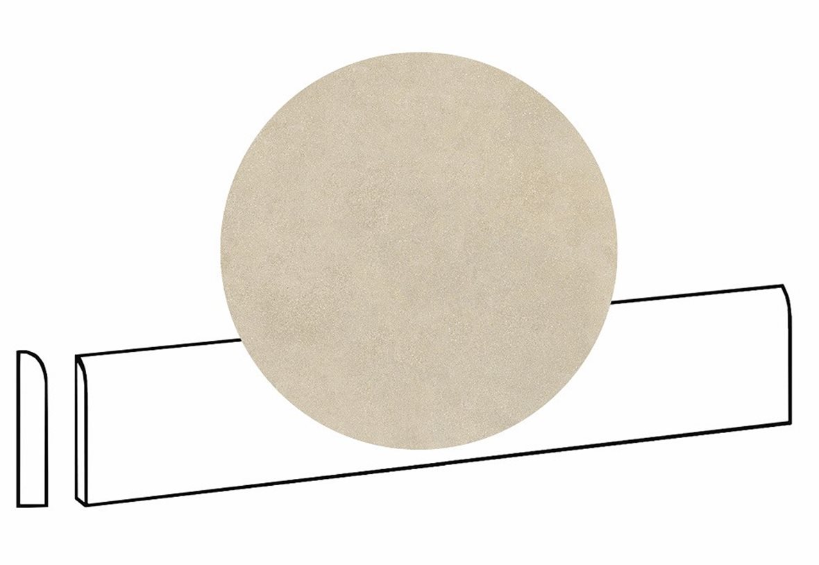 LPC Cemento Re60 lasittamaton jalkalista 7X60 02 Sand tasapintainen silotettu matta beige betoni