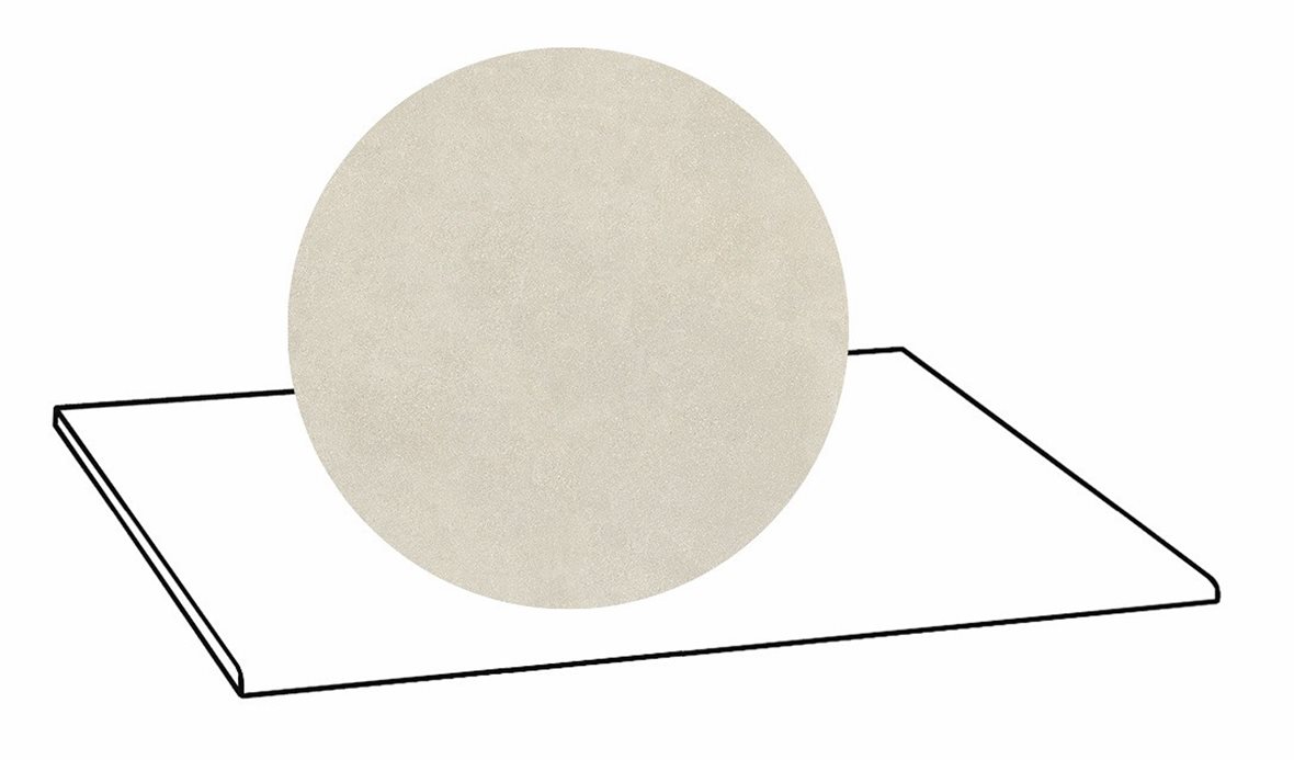 LPC Cemento Re60 lasittamaton porraslaatta 30X60 01 Powder tasapintainen silotettu matta valkoinen betoni