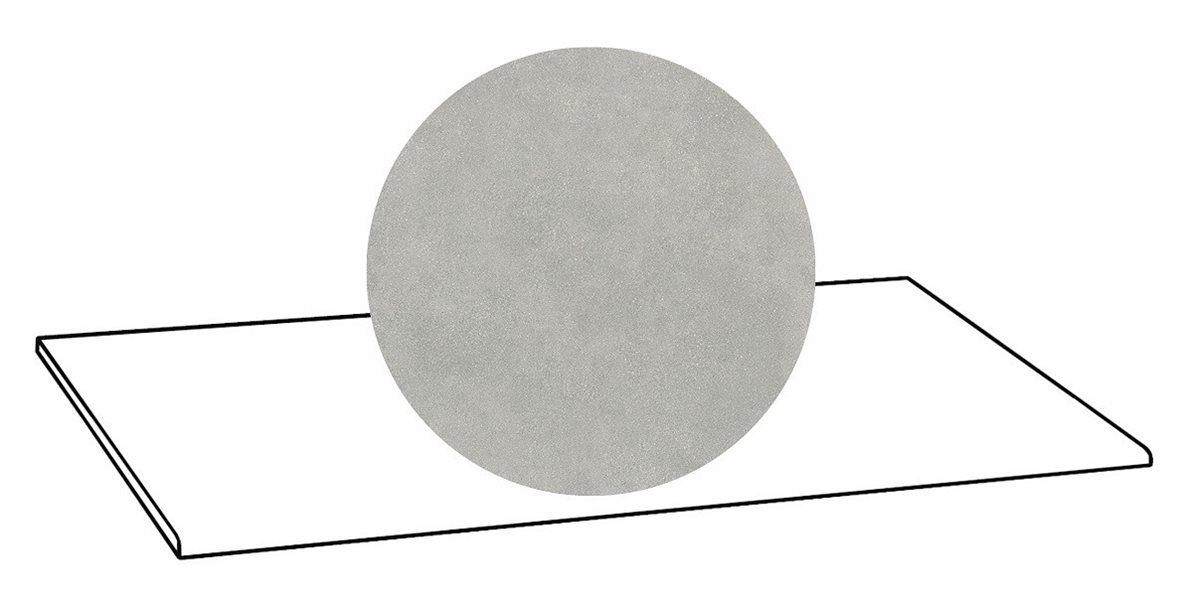 LPC Cemento Re60 lasittamaton porraslaatta 33X120 04 Silver tasapintainen silotettu matta harmaa betoni