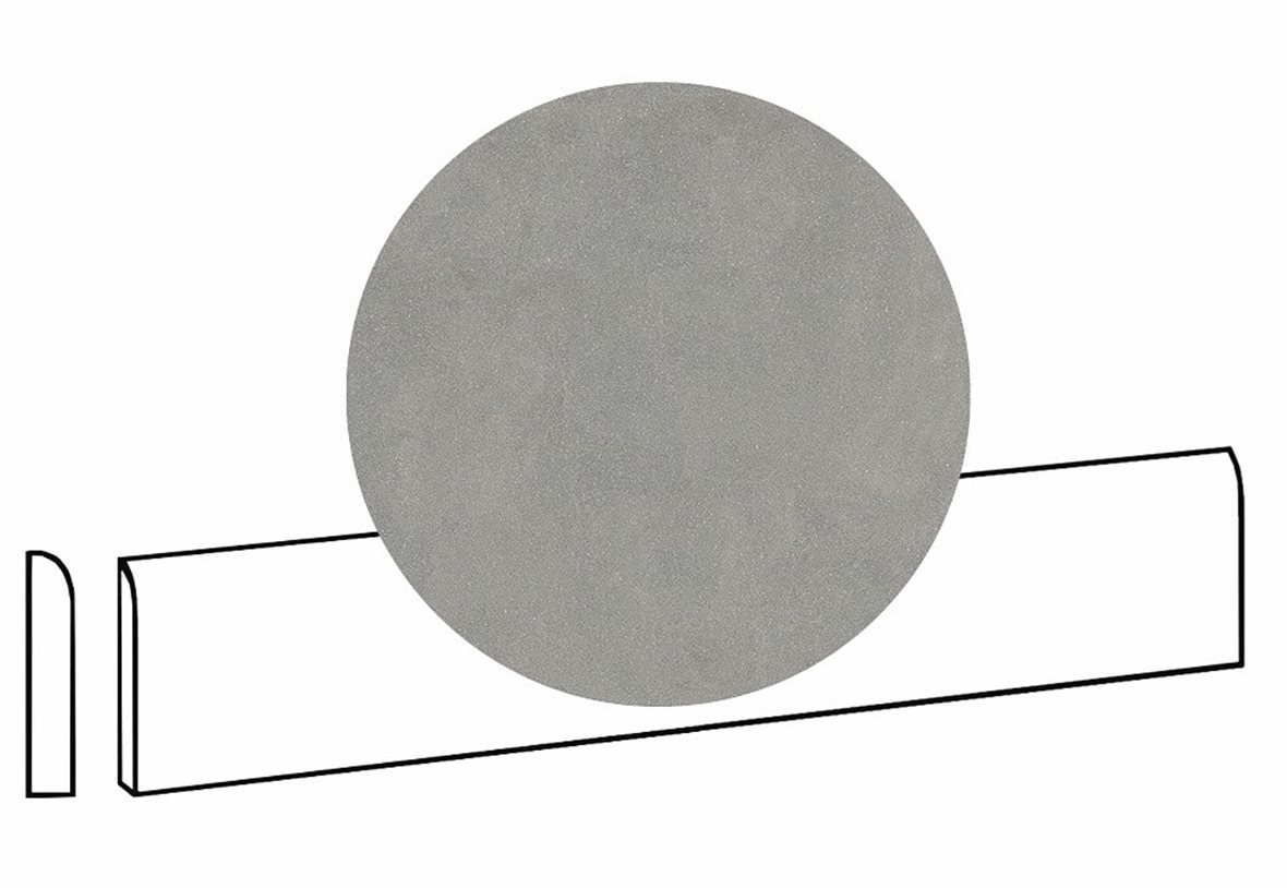 LPC Cemento Re60 lasittamaton jalkalista 7X60 05 Grey tasapintainen silotettu matta harmaa betoni