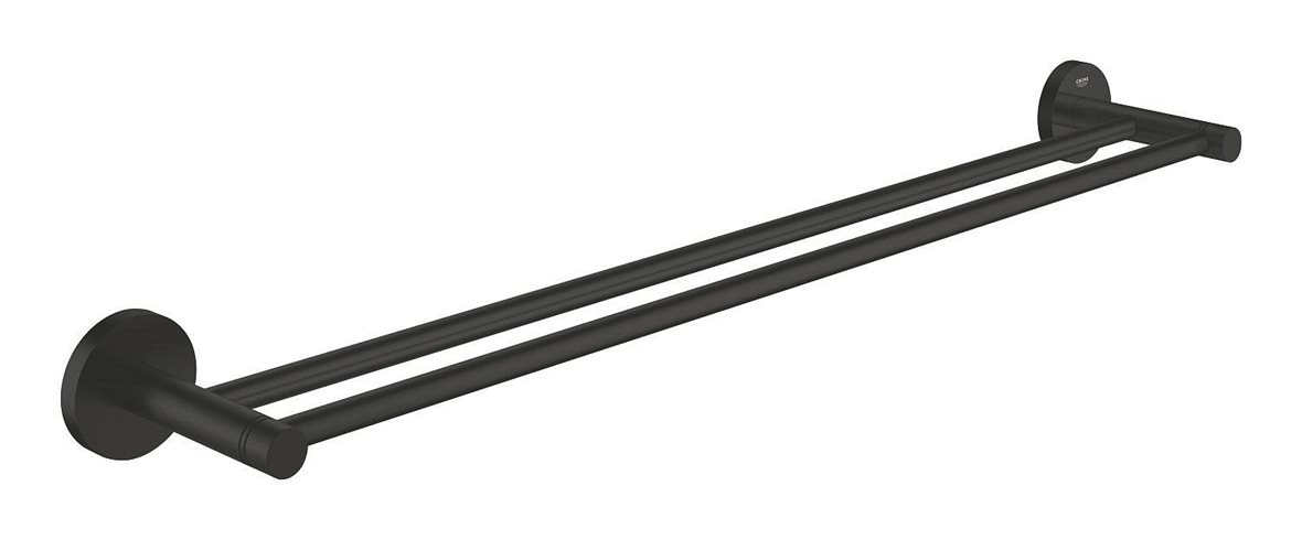 GROHE Essentials kaksiosainen pyyhetanko 60x5,4x10,5 cm mattamusta