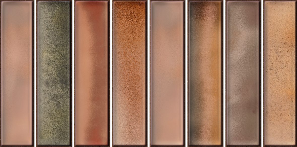 LPC Aurora lasitettu kaakeli seinälaatta 15X30 02 Salla laineileva kiiltävä valesauma keskitumma vivahteikas