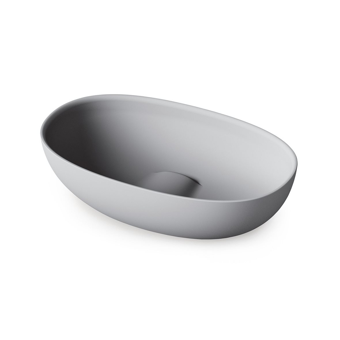 PAA Bella malja-allas 65X39X16 cm mattaharmaa kivikomposiitti matta harmaa