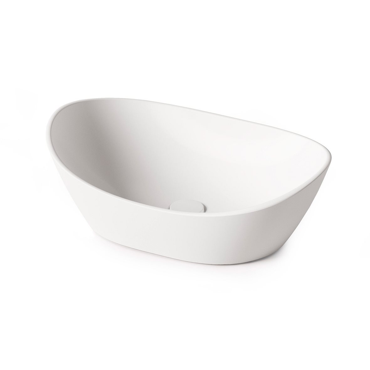 PAA Amore malja-allas 50X37X19,5 cm mattavalkoinen kivikomposiitti matta valkoinen