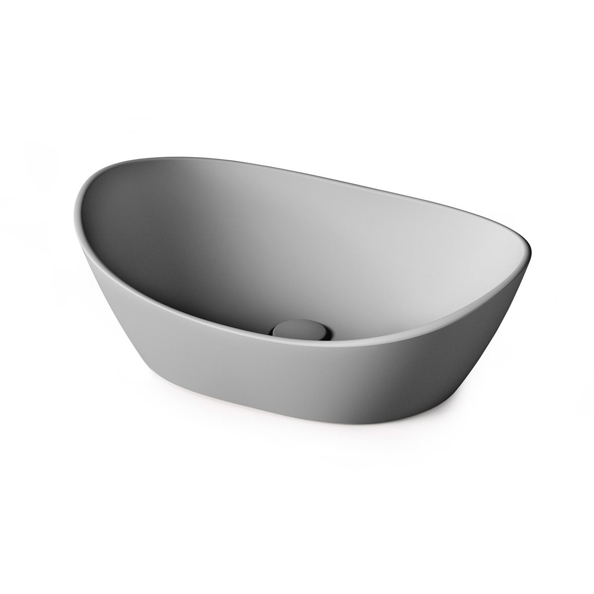 PAA Amore malja-allas 50X37X19,5 cm mattaharmaa kivikomposiitti matta harmaa