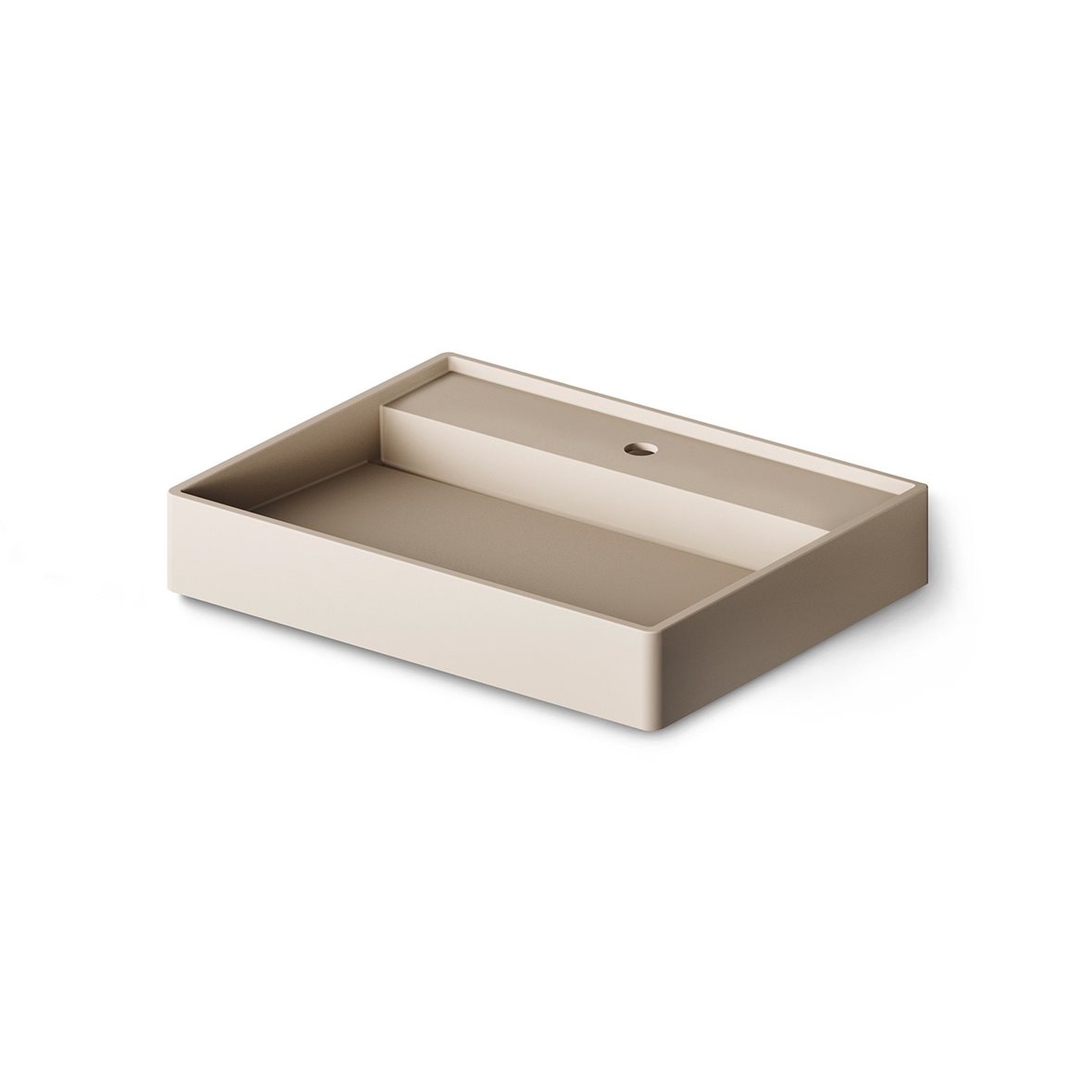 PAA Infinity seinään asennettava pesuallas 60X47X9,5 cm cafe latte kivikomposiitti matta beige