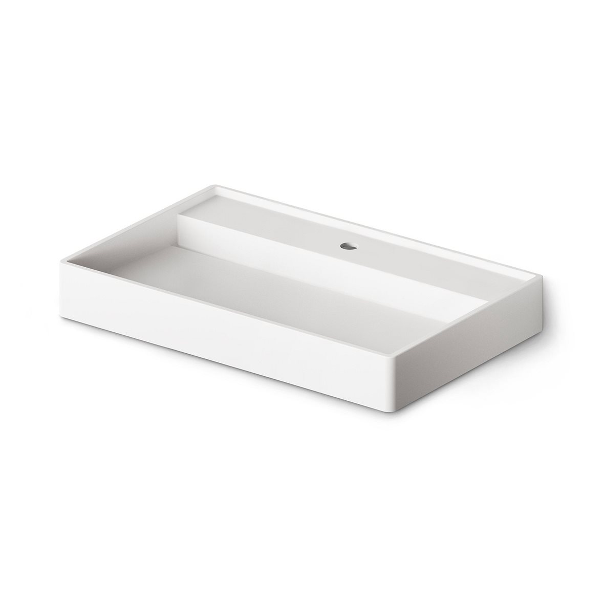 PAA Infinity seinään asennettava pesuallas 80X47X9,5 cm mattavalkoinen kivikomposiitti matta valkoinen