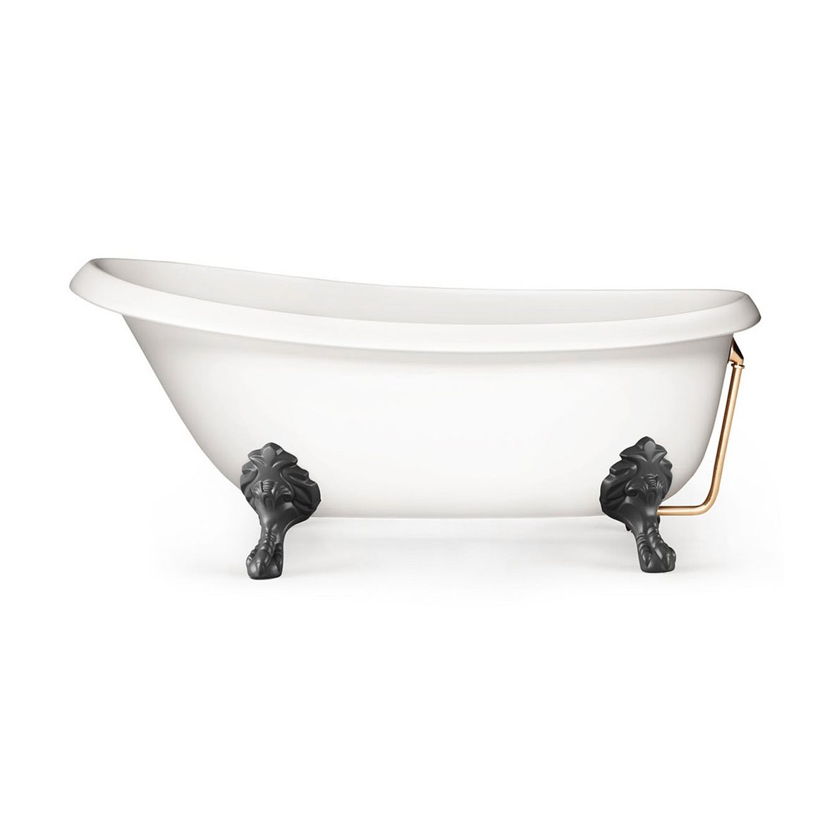 PAA Victoria kiviamme 170x73x83 cm mattavalkoinen graphite jalat vapaasti sijoitettava