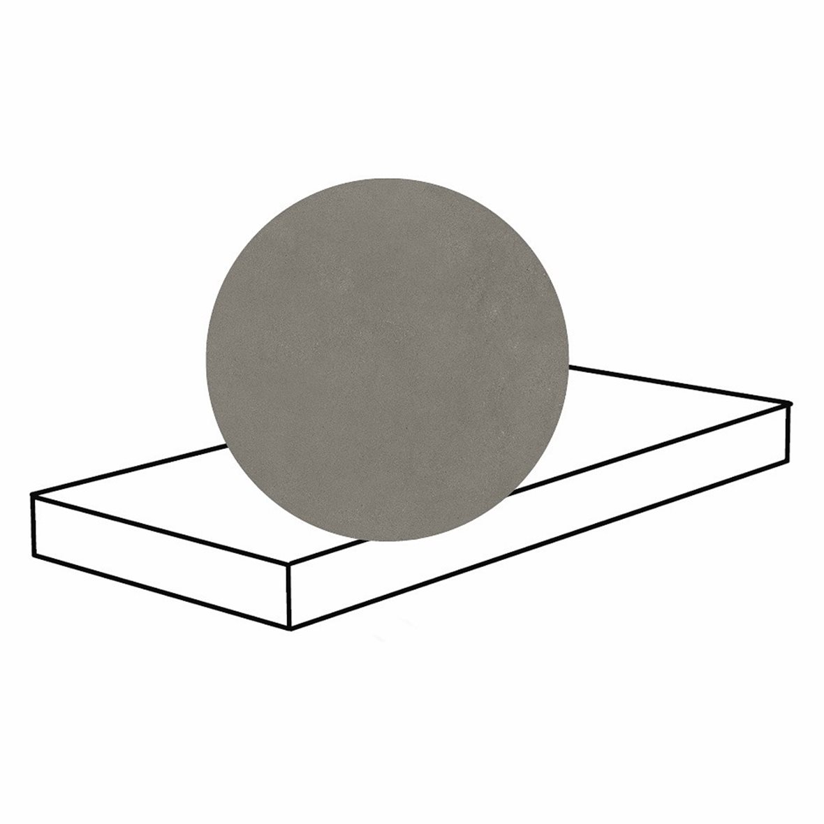 Pukkila Paris lasitettu porraslaatta DX 33X120X2 05 Anthracite tasapintainen matta tumma harmaa betoni