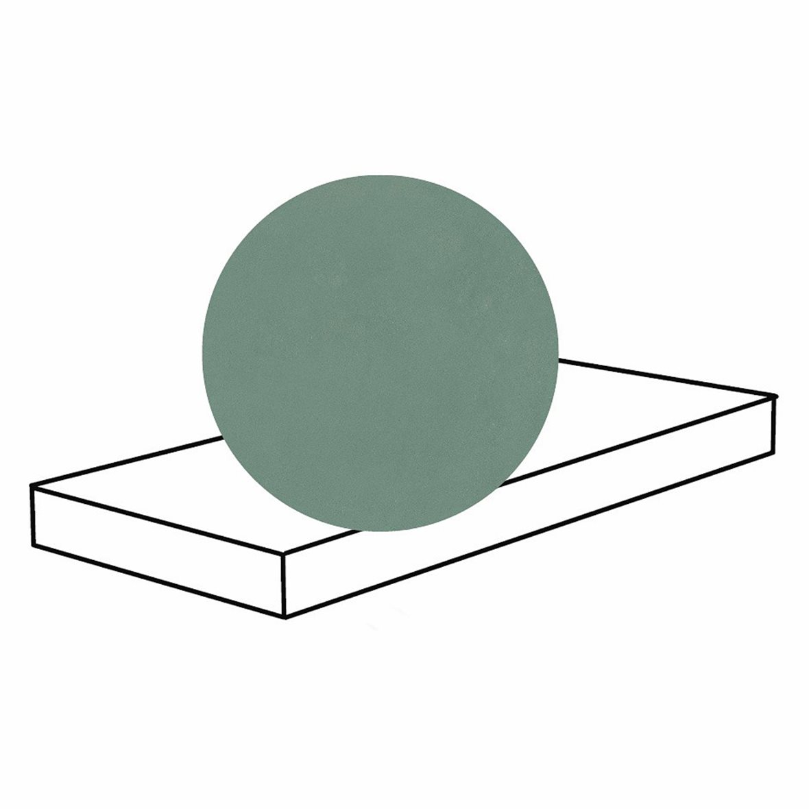 Pukkila Paris lasitettu porraslaatta DX 33X120X2 06 Green tasapintainen matta keskitumma vihreä betoni