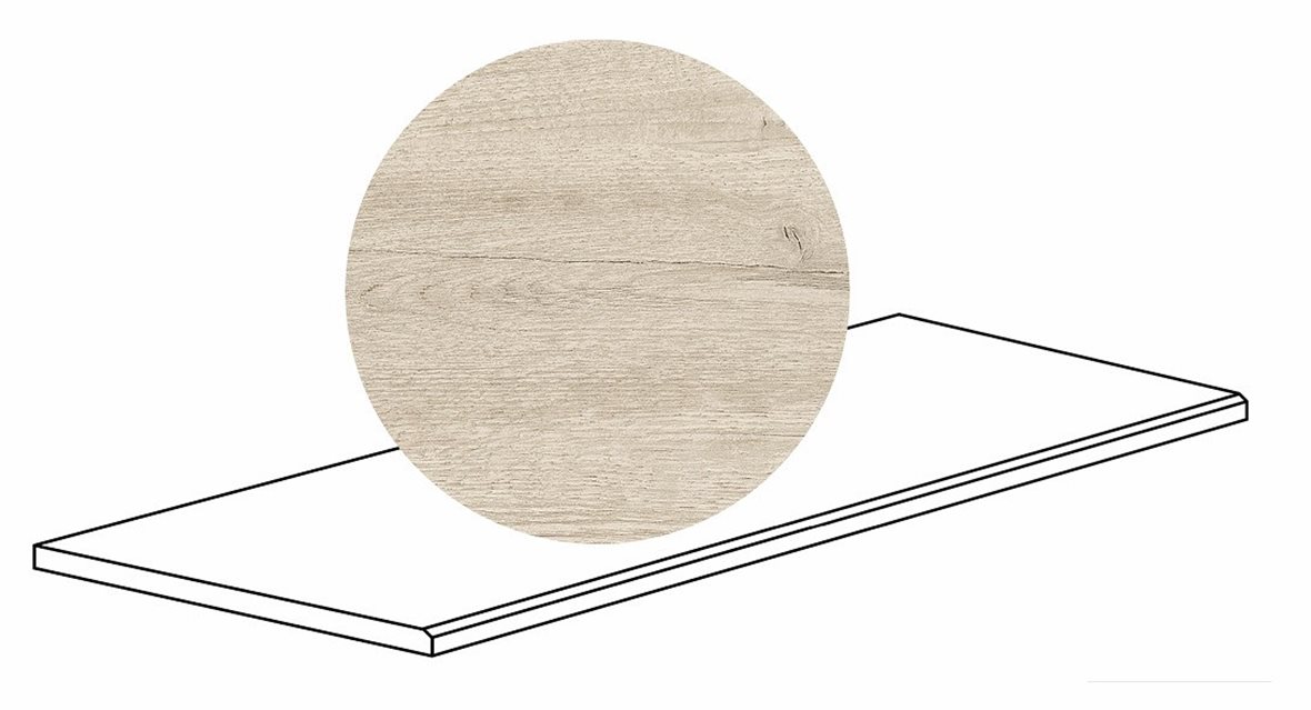 LPC Norwood lasitettu porraslaatta kiillotettu reuna 30X120X2 R01 Crema karhennettu matta vaalea beige puu