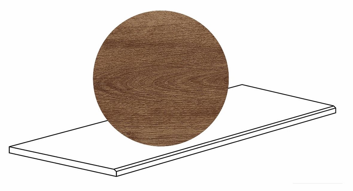LPC Norwood lasitettu porraslaatta kiillotettu reuna 30X120X2 R03 Cinnamon karhennettu matta tumma ruskea puu