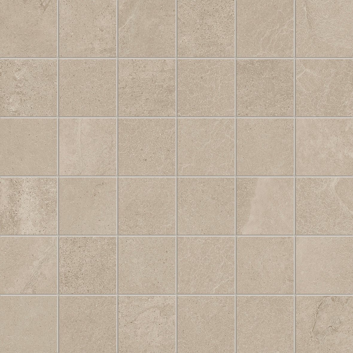 LPC Revolution REV Stone lasitettu porcelanato mosaiikki seinälaatta lattialaatta 4,8X4,8 12 hiekka strukturoitu matta keskitumma beige kivi