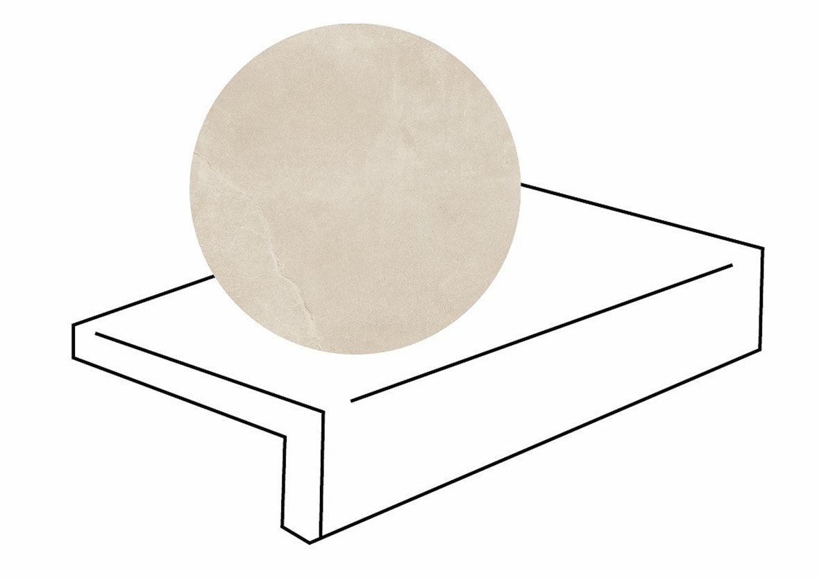 LPC Revolution REV Stone lasitettu porraslaatta reunalla 30X60X2 R11 aavikko karhennettu matta keskitumma beige kivi