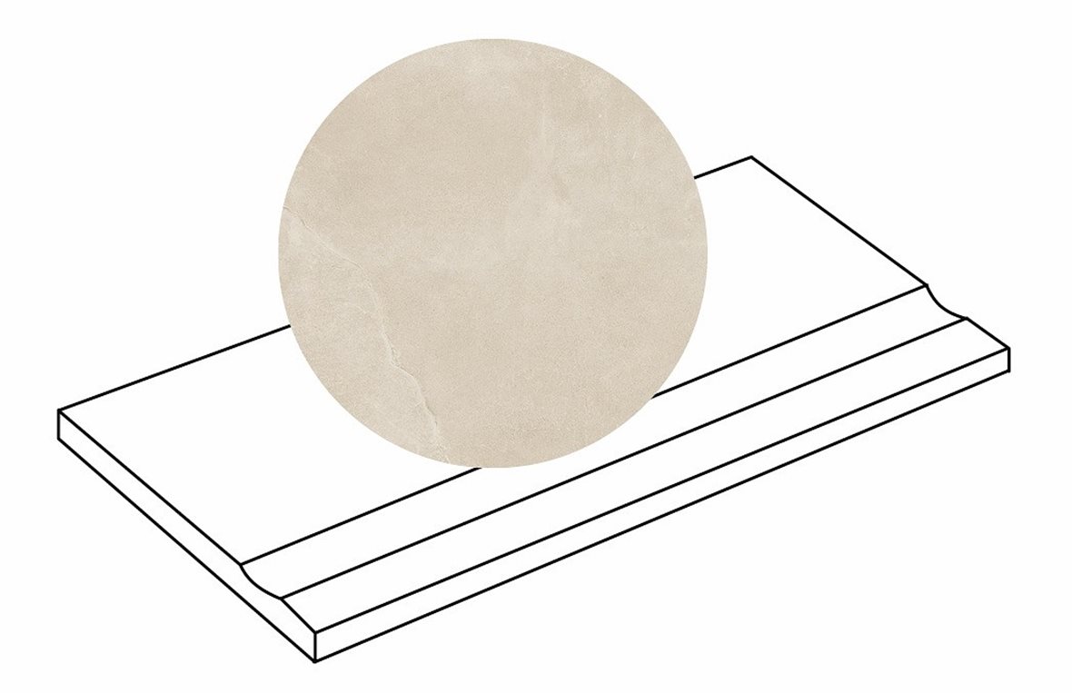 LPC Revolution REV Stone lasitettu porraslaatta liukuesteuralla 30X60X2 R11 aavikko karhennettu matta keskitumma beige kivi