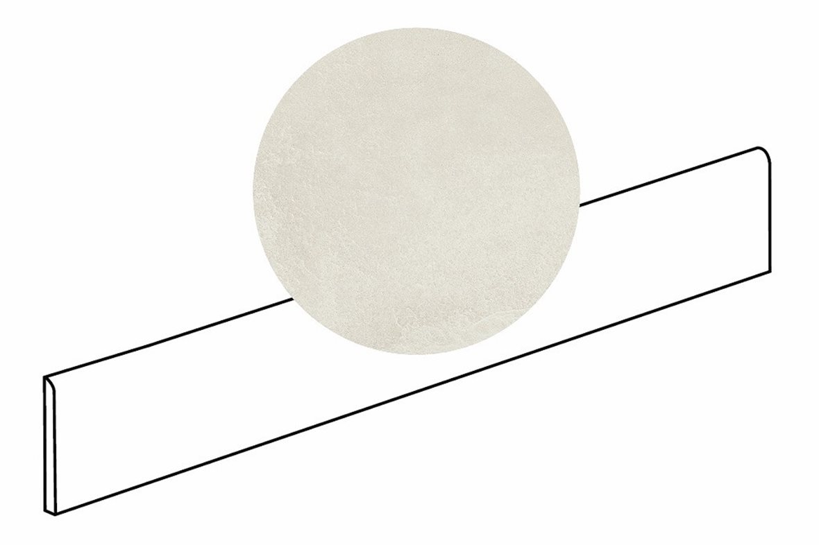 LPC Revolution REV Stone lasitettu jalkalista 6X120 10 jää strukturoitu matta vaalea valkoinen kivi