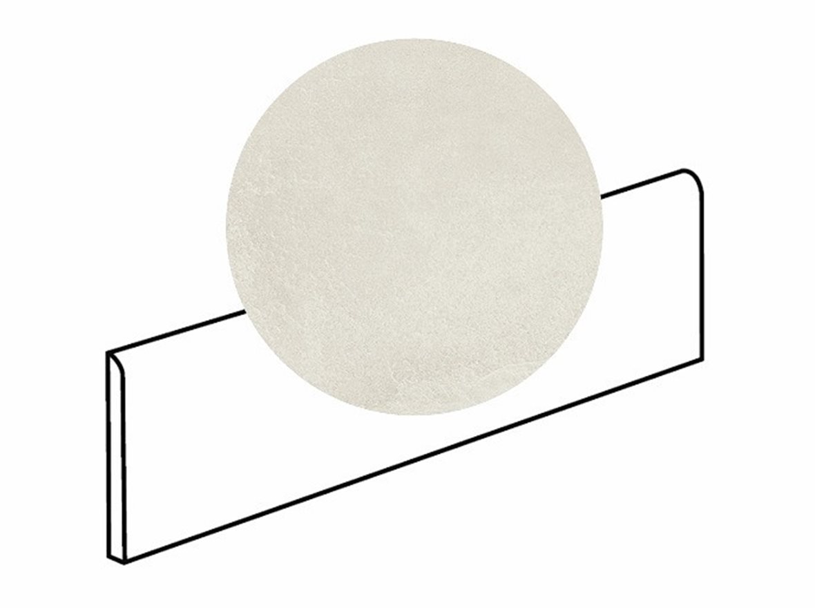 LPC Revolution REV Stone lasitettu jalkalista 6X60 10 jää strukturoitu matta keskitumma valkoinen kivi