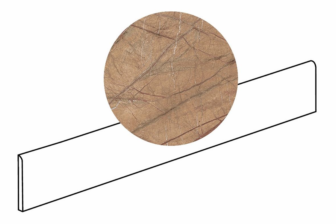 LPC Odyssey lasitettu jalkalista 6X120 11S Terra tasapintainen satiini keskitumma oranssi kivi